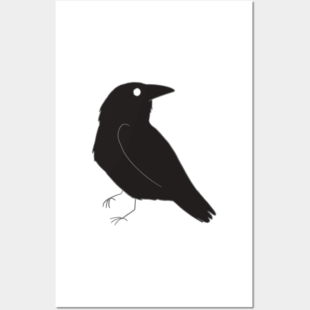 crow drawing Wall Art by Mayarart